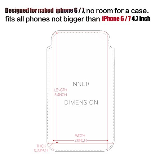 Apple Iphone Se 2020 / Iphone 6 / Iphone 6S / Iphone 7 / Iphone 8 4.7” Phone Sleeve, Elastic Pull Strap, Pu Leather Protective Sleeve Pouch Cover Case, Professional Executive Case Design - Black #TOP6