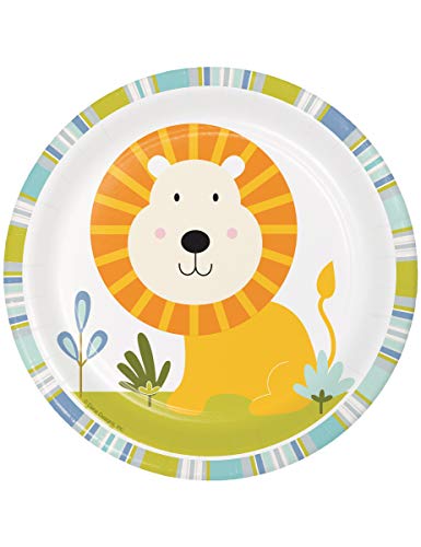Creative Converting Wild Safari Lion Cake/Dessert Luncheon Plate, 7