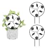 2 Pcs 14in Indoor Metal Garden Circle Plant Trellis for Houseplant Climbing Pot Plants Black Style E