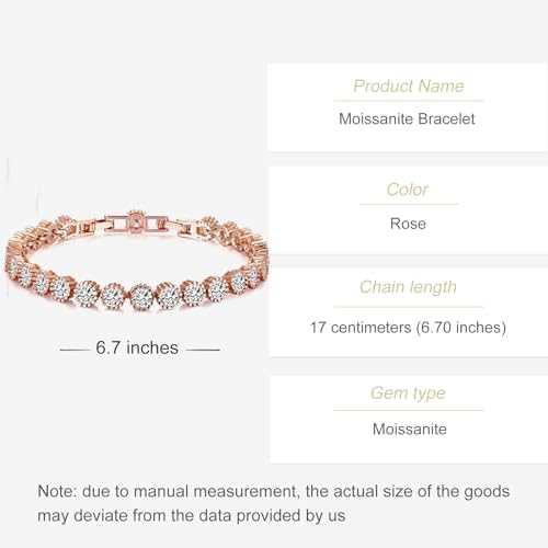 Charming Radiant 14K White Gold Moissanite Bracelet, Sparkling Multicolor Elegance Bracelet, for Women’s Wedding and Special Gifts2