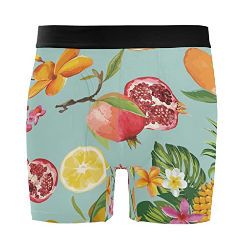 Ropa interior para hombre elástica Vnurnrn piña y limón calzoncillos cómodos para diario 1