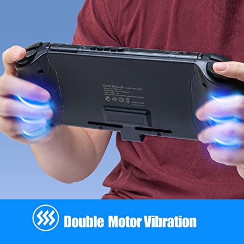 ECHZOVE Switch OLED Controller Grip, Wireless Controller Grip for Switch or Switch OLED with Gravity Induction of Six-Axis Gyroscope, Double Motor Vibration(Black) - Thumbnail 6