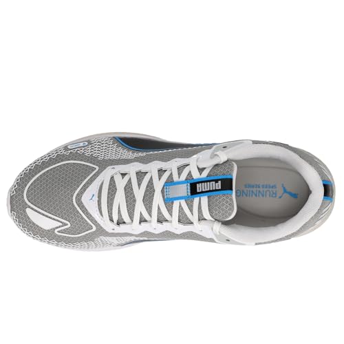 PUMA PUMA mens Speed Running Shoe, Puma White-nrgy Blue, 8.5 US