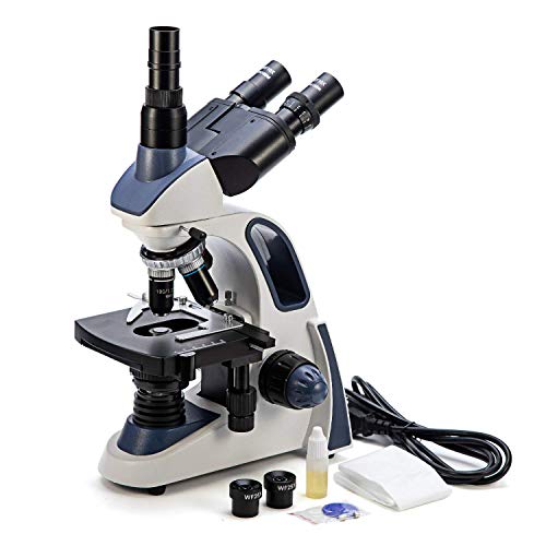 Swift Compound Trinocular Microscope Sw380T,40X-2500X Magnification,Siedentopf Head,Two-Layer Mechanical Stage,With 1.3Mp Camera And Software Windows/Mac Compatible #TOP3