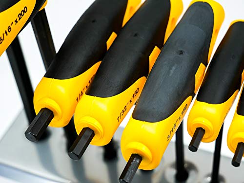 Wiha 33499 Inch T-Handle Set Soft Grip Ball End Hex, 8-Piece #TOP4