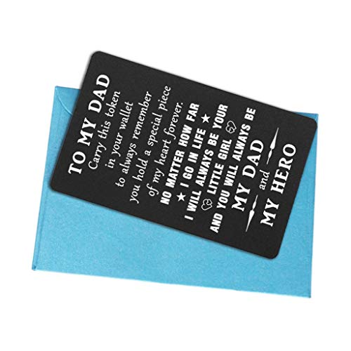 Tanwih Dad I Will Always Be Your Little Girl, Dad Birthday Gifts Wallet Card Insert From Daughter, Father Of The Bride Gifts, My Hero Dad, Deployment Gifts, Fathers Day, Christmas #TOP5