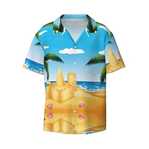 Chemise manches courtes homme motif maison de sable idéale pour vos terrasses