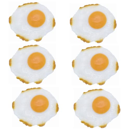 LONG XIN SERIES 6 PCS Realistic Fake Fried Eggs Lifelike