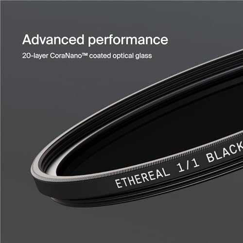 Filtre Diffuseur Éthéré 67mm Urth Black Mist 1/1 pour Corriger le Contraste Numérique Dure