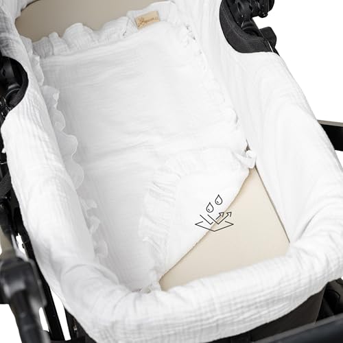 Miniatura 2 de Thermikoa Salvababas De Colchón Grande Xl Para Bebé 100 Algodón Muselina Y Rizo Protector Absorbente Sin Plástico De Babitas 1 Unidad 50x30cm Ideal Para Capazo, Cuna O Moisés