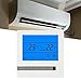 Digital Thermostat for Air Conditioner, Programmable Room Control with LCD Display, Intelligent Controller, Wall Mounted AC Climate Control, Energy Efficient, 86x86mm, White
