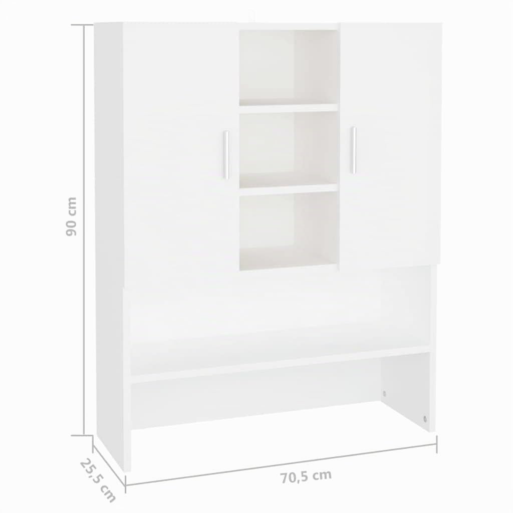 Genérico Mobile per Lavatrice Bianco 70,5x25,5x90 cm,Bianco,22kg,808386