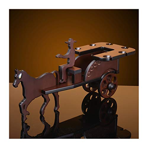 HQQ Carrello portabottiglie, calici in Legno Cabinet Freestanding Cup Holder Calici Portabottiglie da Vino 60x22x30cm
