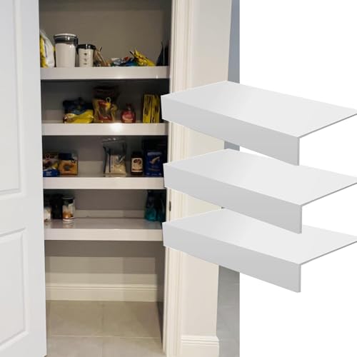 3 piezas/5 fundas de alambre para despensa, forro blanco para estante de armario mejora la estética, cubiertas listas para usar, organización de baño y cocina (3 piezas, 36 x 9 x 3 pulgadas/91 x 23 x