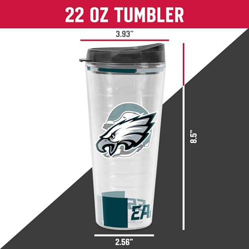 Image of Rico Industries NFL Football Double Wall Classic 16oz Or 20oz Tritan Tumbler W Lid