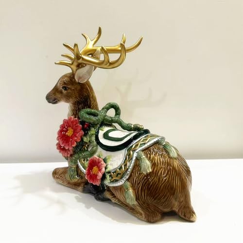 Estatua Decorativa de Reno Navideño en Cerámica miniatura 4