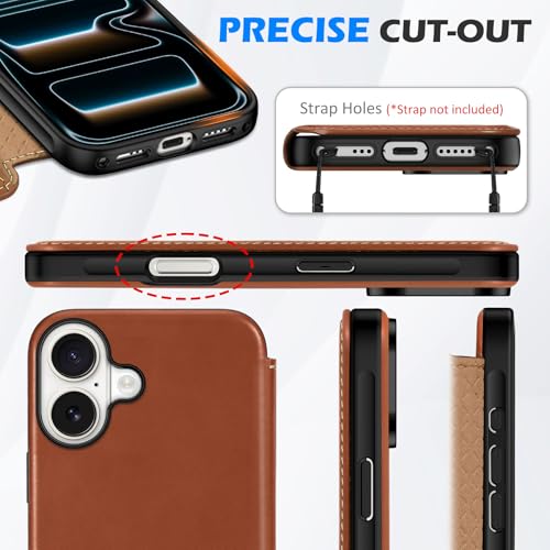 SHIELDON Slim Genuine Leather Case Wallet for iPhone 17 6.3", Retro Brown by SHIELDON - Used condition - Image 7