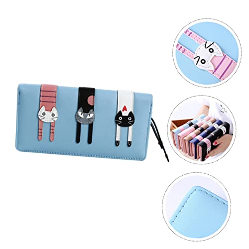 Pu Cartoon Cat Purse for Women Compact Zip Wallet for Cash and Cards Cute Wallet for Everyday Use4