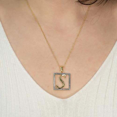 Kayra Mücevher 14 Ayar Altın Kaplama Harfli Kolye, 925 Ayar Gümüş (S Harfi) - Görsel 4