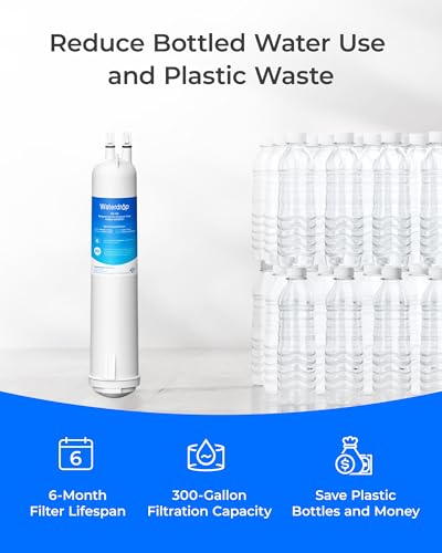 Image of Waterdrop EDR3RXD1 Replacement for Everydrop Filter 3, 4 Pack | Replacement for 4396841, 4396710, Kenmore 46-9083, 46-9030, Refrigerator Water Filter