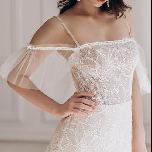 Encaje de flores bordado de alta definición para vestidos y detalles de boda 6