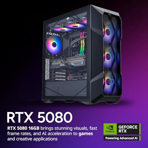 Image of Cooler Master TD5 Pro Gaming PC Intel Ultra 7 265F RTX 5080 ATX Desktop PC | Intel Core Ultra 7 265F + NVIDIA RTX 5080 16GB Gaming PC, 32GB DDR5 6000MHz, 2TB M.2 SSD, 360mm AIO Cooler, Windows 11
