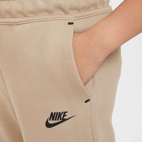 Nike Sportswear Tech Fleece Big Kids' Joggers (HV5869-247, Khaki/Black/Black)4