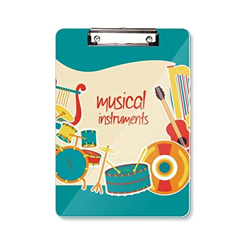 Plaque presse-papiers A4 motif oreille et tambour pour musicien