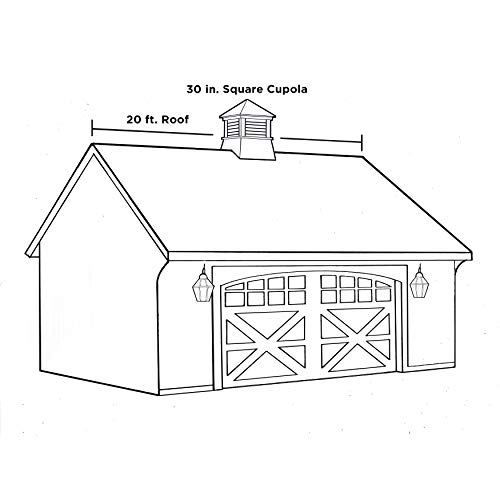 30" Square Coventry Vinyl Cupola With Black Aluminum Roof And Black Aluminum Eagle Weathervane By Good Directions #TOP7