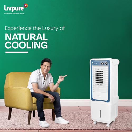 Image of Livpure Magnakool Tower 36L Air Cooler|High Speed Air Delivery|188 Sq.Ft. Large Area Coverage|Ice Chamber|High Density Honeycomb Pads|Inverter Compatible|2Yrs Motor Warranty,1 Yr Comprehensive(White)