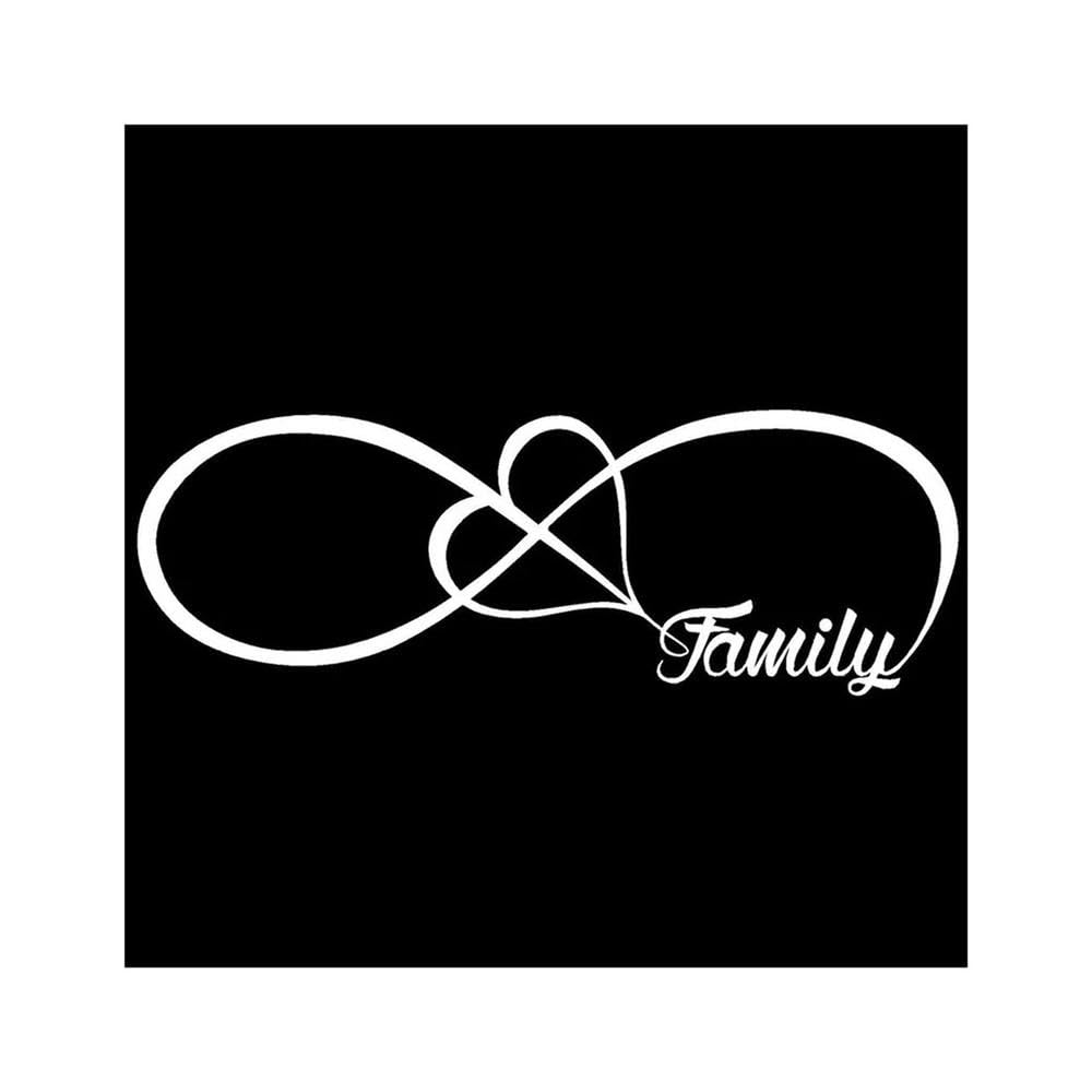 Love Heart Forever Symbol Reflective Styling Automobiles Accessories Vinyl Decal 20cm*7cm(White)