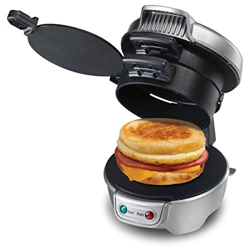 Breakfast Sandwich Maker Silver Quick and easy Cook delicious your own home