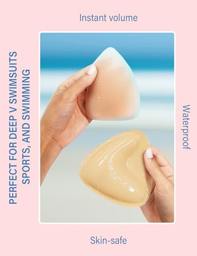 Sticky Bra Push Up Inserts Set - Reusable Double Sided Adhesive Bra Pads with Triangle Nipple Covers2