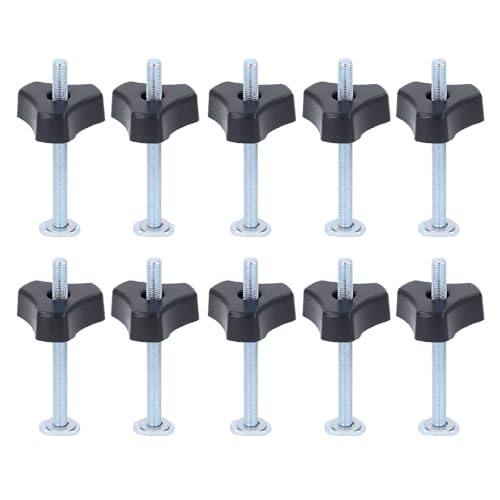 T Track Knob Kit, 10 Pieces M8 x 100mm Bolts T Track Bolts, T Track Knobs and Bolts, T Slot Bolts T Track Accessories for Woodworking Jigs and Fixtures