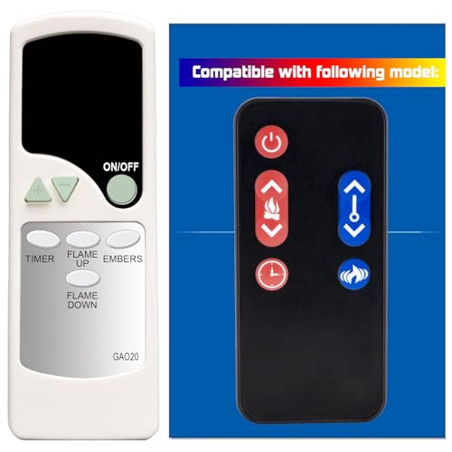 XINJISHIMIN Replacement Remote Control for Signature by Ashley Electric Fireplace EF30-23B EF16-23 EF30-30A W100-101, C124030201D01(GAO20)