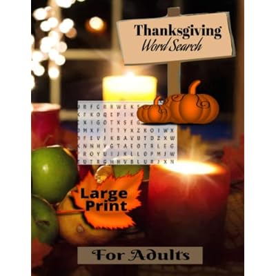 Thanksgiving Word Search for Adults: Large Print Thanksgiving Word Search for Adults