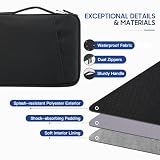 TiMOVO 9-11" Tablet Sleeve for iPad 11-inch A16 2025, iPad 10th Gen. 10.9"/10.2"/ Air 11/5th/4th Gen. 10.9", Galaxy Tab A9 Plus 11", Protective Bag with Pockets, Black
