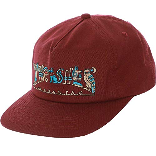THRASHER Hieroglyphic Snapback Gorra, Hombre, Maroon, One Size Cover