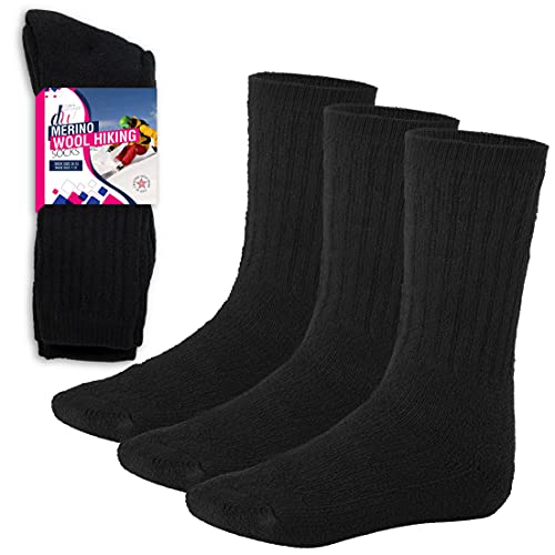 Thermal Socks Merino Wool For Men and Women - Extra-Warm Winter Cold Weather Boot Socks by Debra Weitzner (3 Pairs)