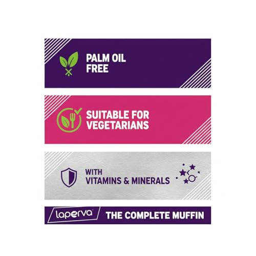 لابيرفا كب كيك كامل - كب كيك بروتين لزيادة العضلات، 16 جرام بروتين - مثالي لزيادة العضلات وإدارة الوزن - بنكهة العنب البري - 113 جرام | وجبة خفيفة غنية بالمغذيات مع الفيتامينات والمعادن - عبوة من 6