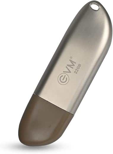 EVM EnStore+ 64GB Metal USB 3.2 Pendrive – High Speed up to 100MB/s Read & 30MB/s Write Speeds – Durable Metal Casing – Ideal for Fast Data…