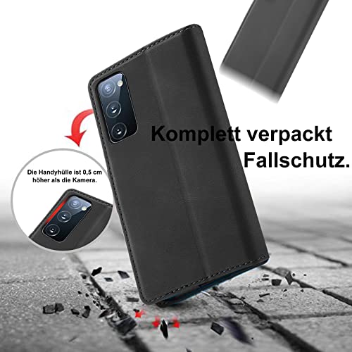 Giyer Handyhülle für Samsung Galaxy S20 FE Hülle mit Schutzfolie, Standfunktion Kartenfach Wallet Premium Leder Schutzhülle S20 FE 4G/5G… – Ansicht 2