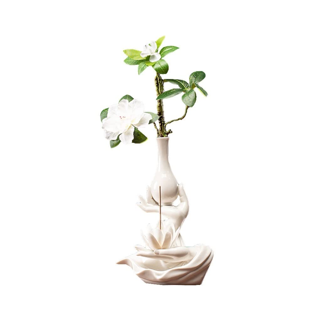 Incense Burner Backflow Incense Burner Ceramic Bergamot Lotus Chinese Holder Aromatherapy Creative Desktop Decoration Waterfall Incense Burne