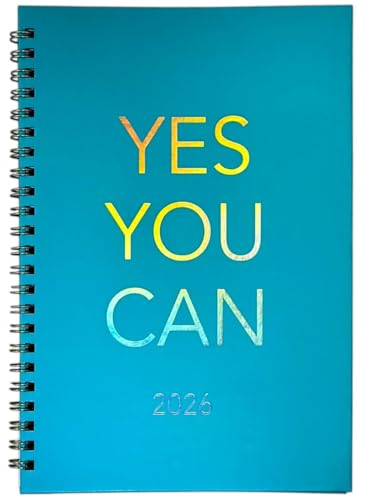 Orbitron 2026 A5 Spiral Bound Week To View Diary WTV Planner Non Scratch Paper Diary (Green)