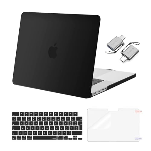 MOSISO Custodia In Tessuto Maglia Per MacBook Pro 16″ 2025/2024/2023/2022/2021 – Cover Rigida Con Staffa Pieghevole, Per M4/M3/M2/M1 A3403 A3186 A2991 A2780 A2485, Nero - 2