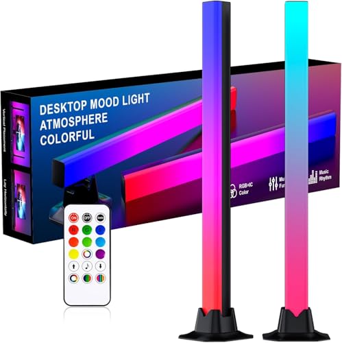 MIWATT 42CM Barra de Luz LED RGB Lámpara, Arco Iris Inteligente Torre de...