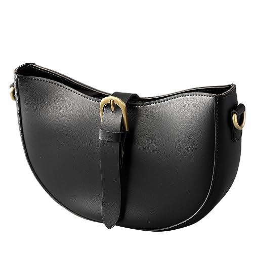 SUNLIGHT LEAVES Vintage Vegan Leather Shoulder Crescent Bag Women...