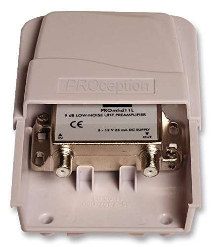 MAST Head AMP UHF, 9DB | Amplificadores de antena/satélite/equipo de satélite aéreo de distribución, 1 x cantidad - PROMHD11L