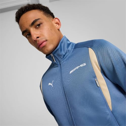 PUMA Men's Standard Mercedes AMG Track Jacket, Blue Horizon AH244