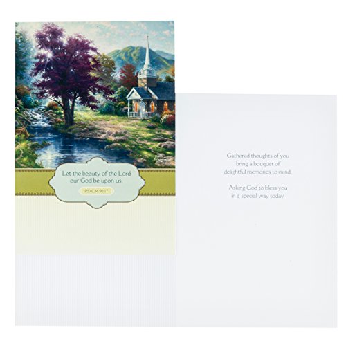 Dayspring - Thomas Kinkade Painter Of Light - Thinking Of You - 4 Design Assortment With Scripture - 12 Thank You Boxed Cards & Envelopes (51729) #TOP4